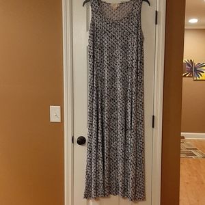 Michael Kors blue/white sleeveless Maxi dress